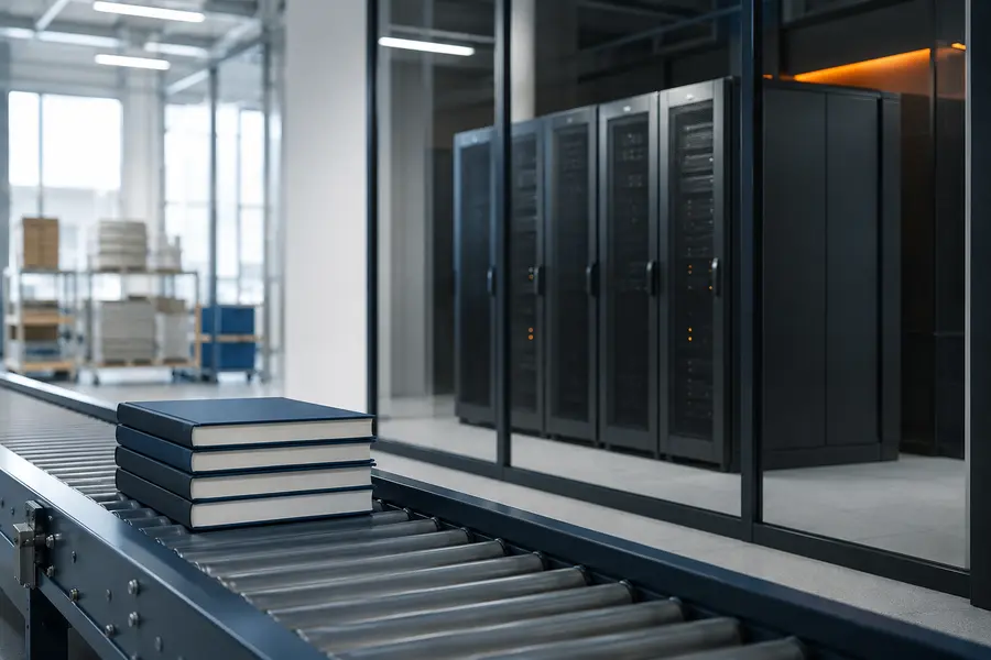 Boekendistributie ondersteund door lokale IT-infrastructuur